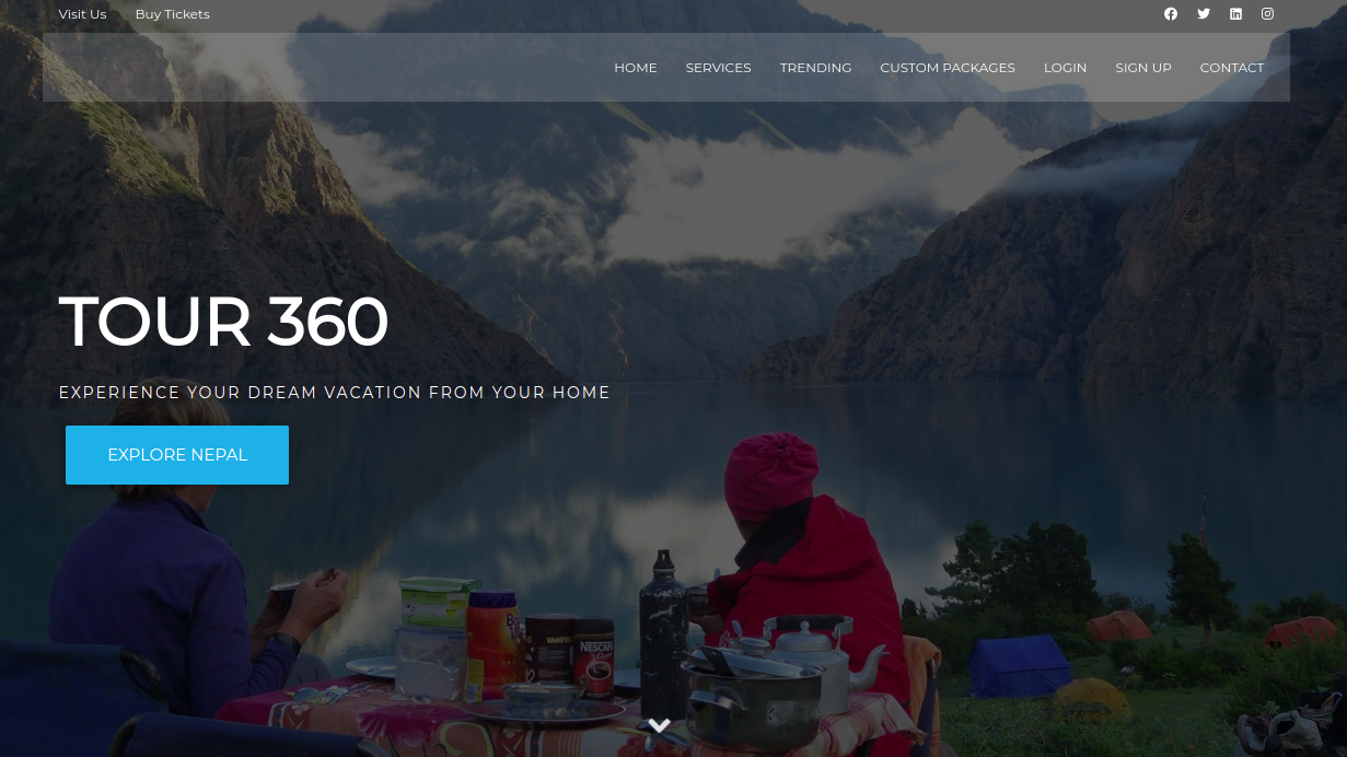 Screenshot of Tour 360°